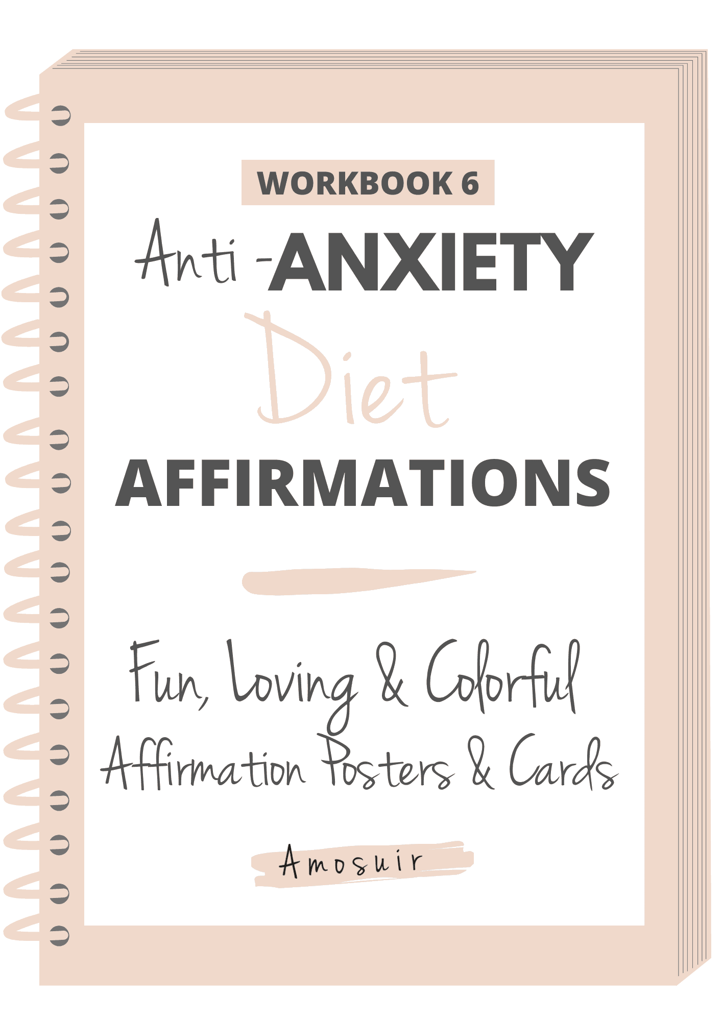Anti-anxiety diet affirmations workbook front cover