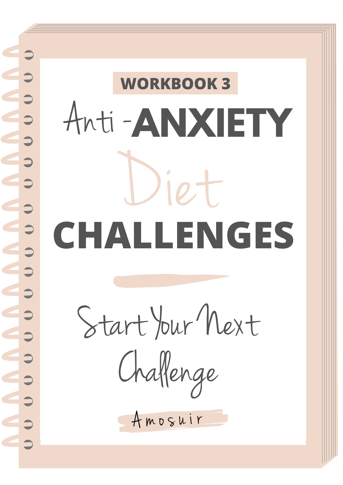 Anti-anxiety diet challenges workbook front cover