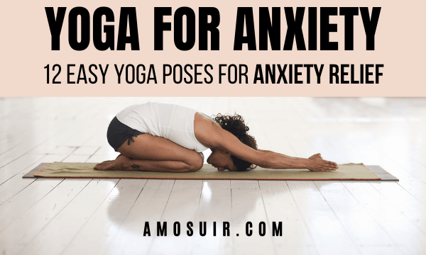 7 yoga poses to calm anxiety Royalty Free Vector Image